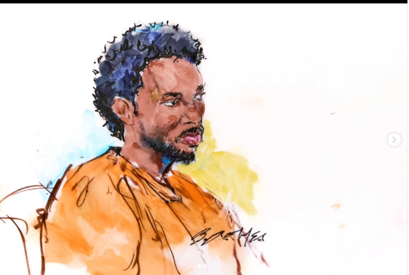 d4vd courtroom sketch by Bill Robles